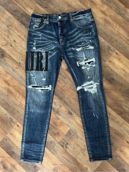 AMIRI Denim - AMIRI Men's Distressed Amiri side patch skinny  Jeans size 34